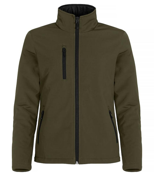 Softshell Verde Militare Giubbino Donna Imbottito da Lavoro Tempo Libero Impermeabile Traspirante