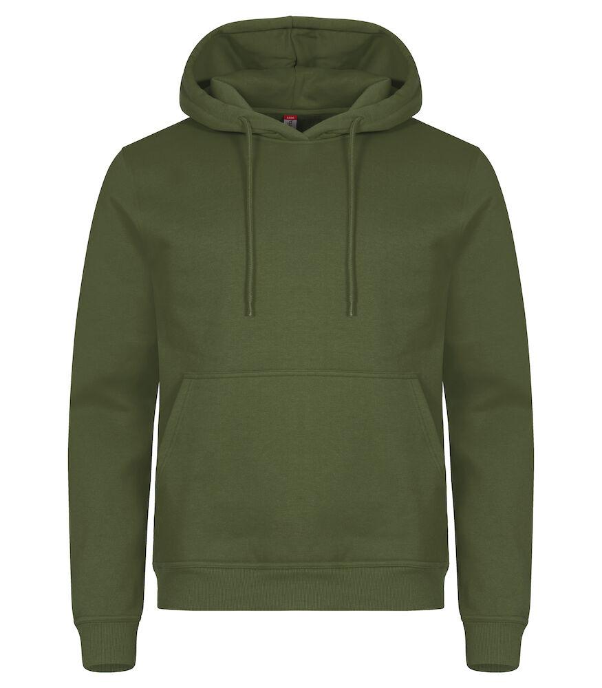 Felpa Clique Miami Verde Militare con Cappuccio Tascone a Marsupio