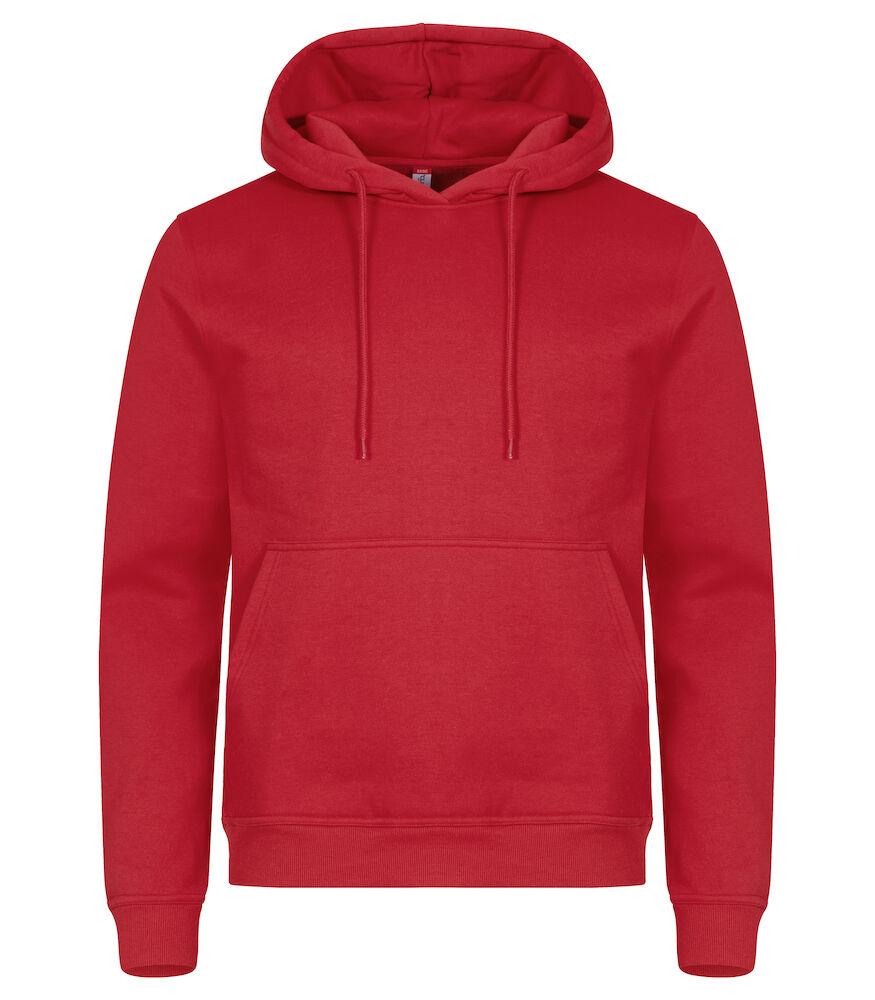 Felpa Clique Miami Rosso con Cappuccio Tascone a Marsupio Taglie Forti