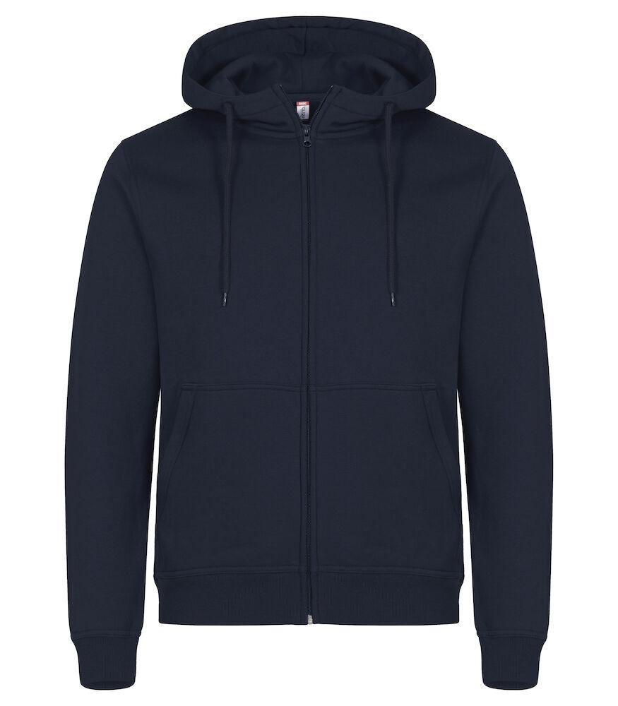 Felpa Clique Miami Blu Navy con Zip e Cappuccio Taglie Forti