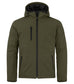 Softshell Verde Militare Giubbino Imbottito da Lavoro con Cappuccio Tempo Libero Impermeabile Traspirante