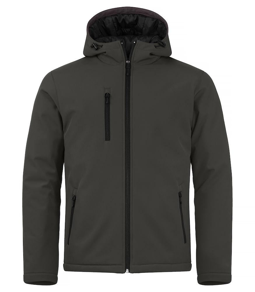 Softshell Grigio Antracite Giubbino Imbottito da Lavoro con Cappuccio Tempo Libero Impermeabile Traspirante