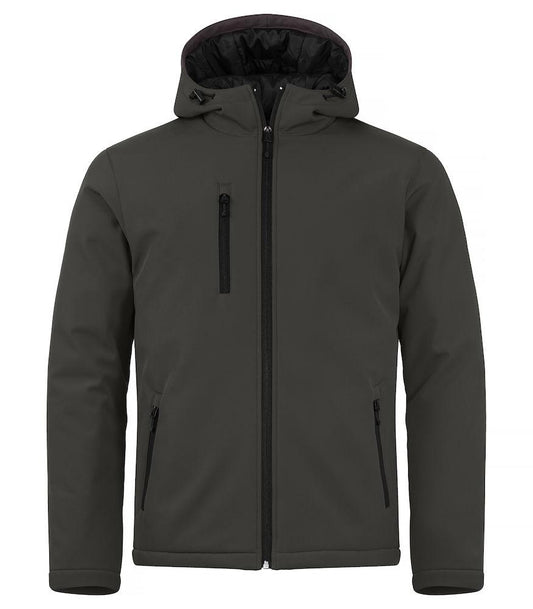 Softshell Grigio Antracite Giubbino Imbottito da Lavoro con Cappuccio Tempo Libero Impermeabile Traspirante