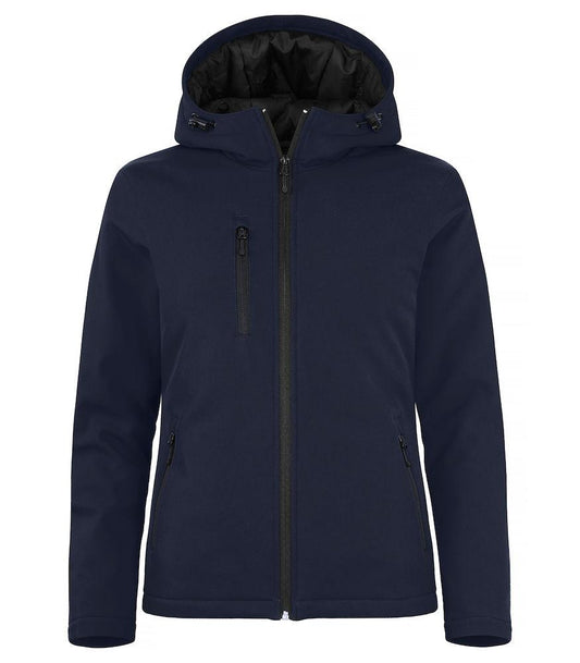 Softshell Blu Giubbino Donna Imbottito da Lavoro con Cappuccio Tempo Libero Impermeabile Traspirante