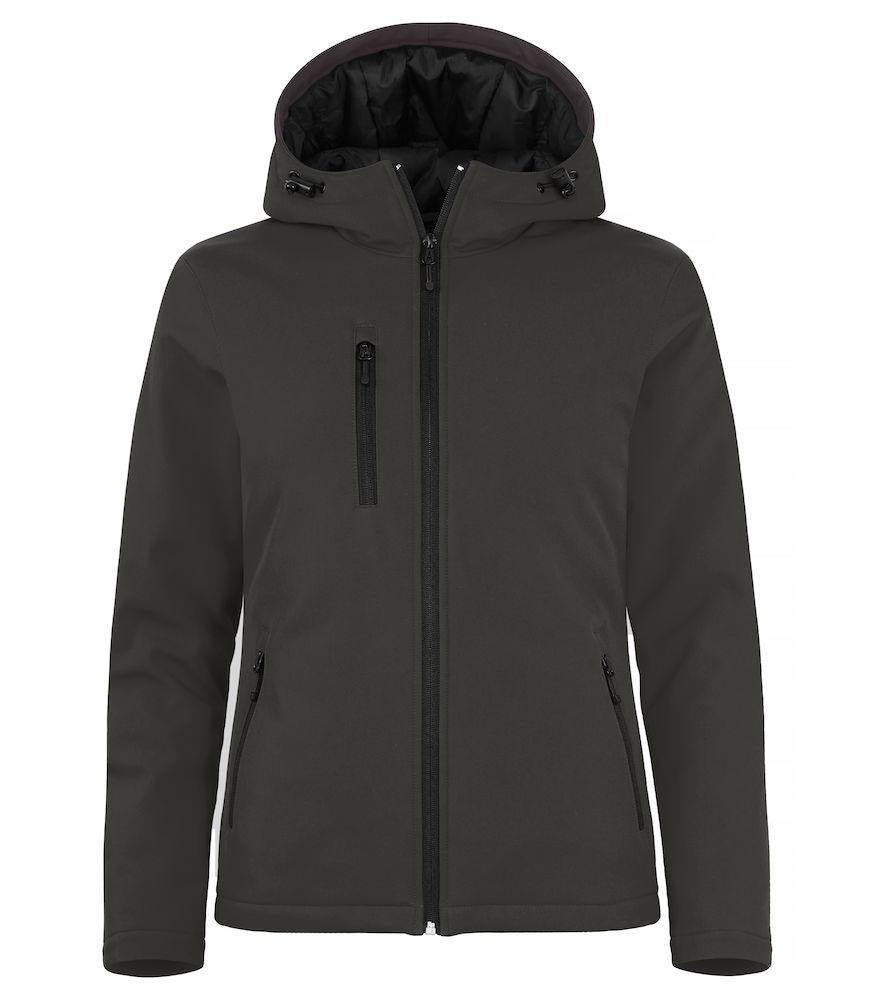 Softshell Grigio Antracite Giubbino Donna Imbottito da Lavoro con Cappuccio Tempo Libero Impermeabile Traspirante