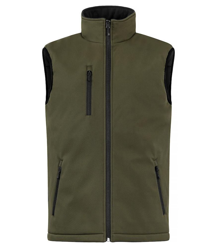 Gilet Softshell Verde Militare Giubbino Imbottito da Lavoro Tempo Libero Impermeabile Traspirante