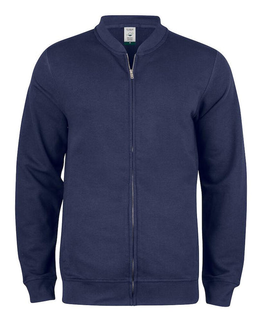 Felpa Clique Cardigan Blu Felpa Uomo con Zip Cotone Organico Ecosostenibile Taglie Forti