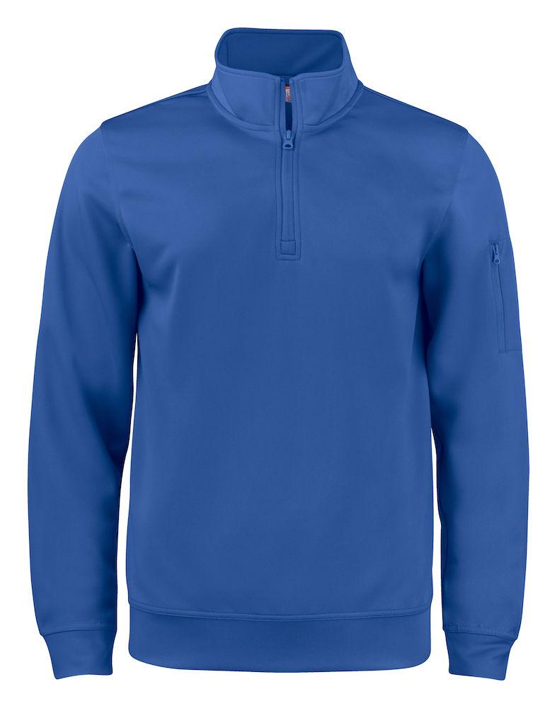 Felpa Tecnica Active Royal Azzurro Felpa Sportiva Mezza Zip Taschino su Manica