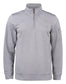 Felpa Tecnica Active Grigio Melange Felpa Sportiva Mezza Zip Taschino su Manica