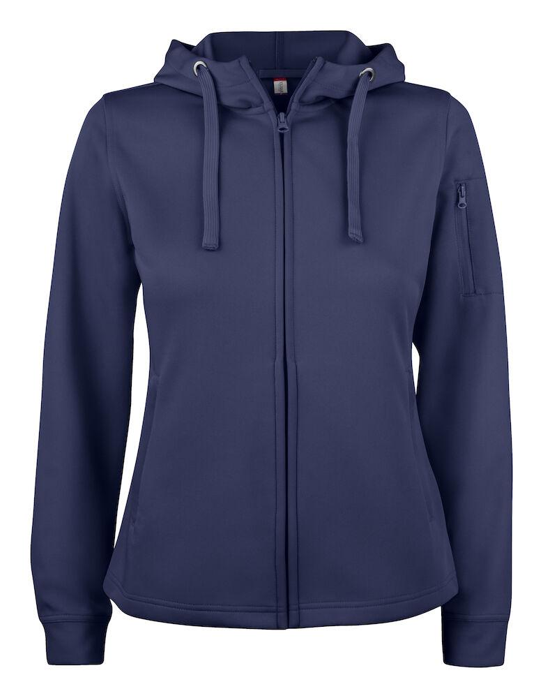 Felpa Tecnica Blu Felpa Donna Zip Cappuccio Sportiva con Tasche