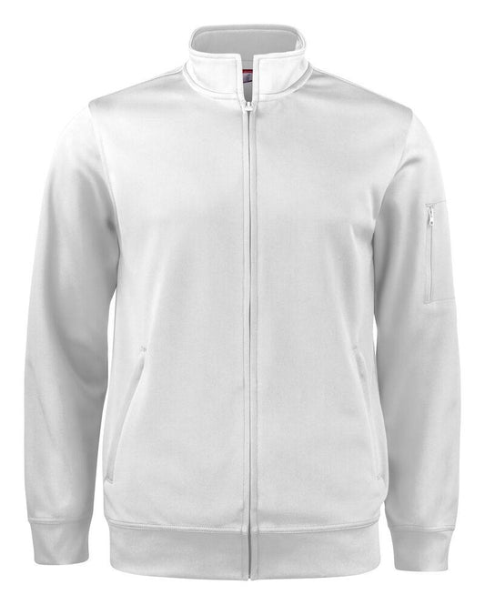 Cardigan Active Bianco Giacca con Zip Intera e Tasche Unisex