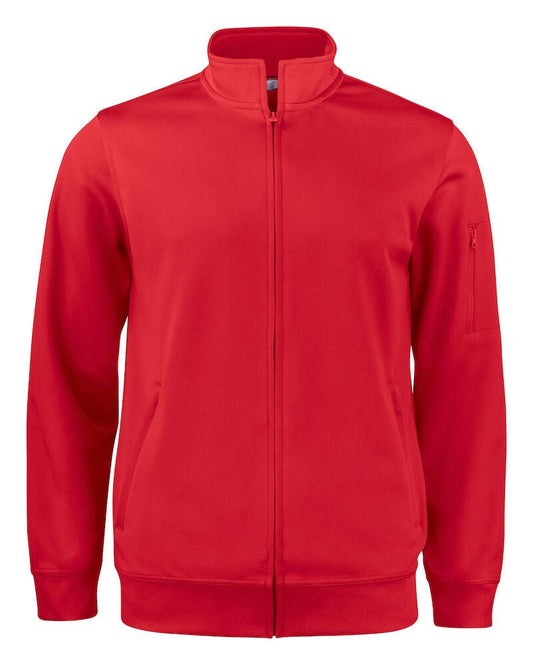 Cardigan Active Rosso Giacca con Zip Intera e Tasche Unisex