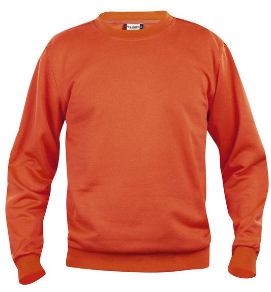 Felpa Clique Basic Arancio Girocollo