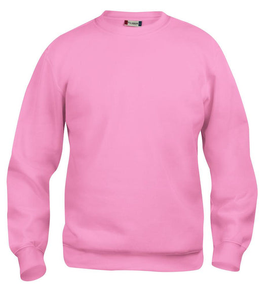 Felpa Clique Basic Rosa Girocollo