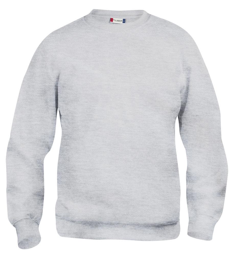 Felpa Clique Basic Grigio Cenere Girocollo