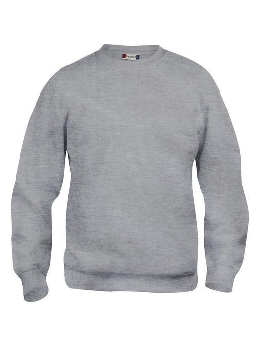 Felpa Clique Basic Grigio Melange Girocollo