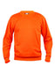 Felpa Clique Basic Arancio Fluo Girocollo Taglie Forti