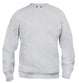 Felpa Clique Basic Grigio Cenere Girocollo Taglie Forti