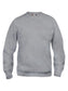 Felpa Clique Basic Grigio Melange Girocollo Taglie Forti