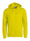 Felpa Clique Basic Giallo Fluo con Cappuccio Tascone a Marsupio