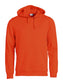 Felpa Clique Basic Arancio con Cappuccio Tascone a Marsupio