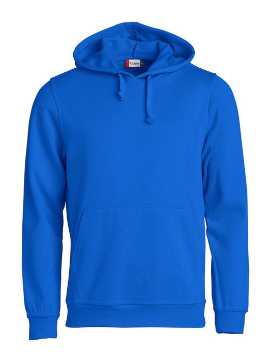 Felpa Clique Basic Royal Azzurro con Cappuccio Tascone a Marsupio