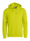 Felpa Clique Basic Lime con Cappuccio Tascone a Marsupio