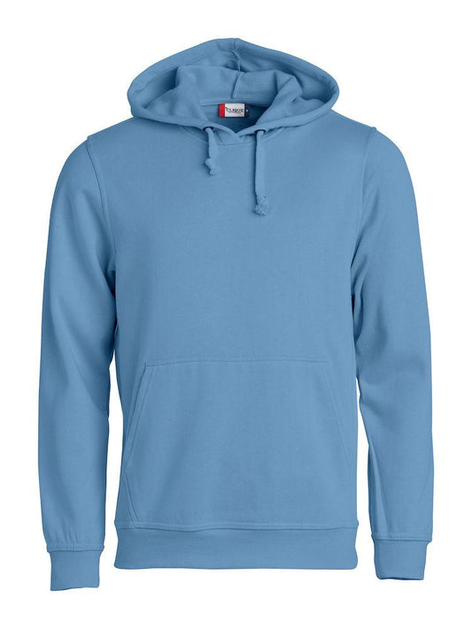 Felpa Clique Basic Azzurro con Cappuccio Tascone a Marsupio Taglie Forti