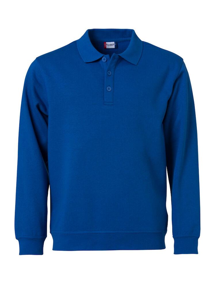 Felpa Basic Polo Royal Azzurro Felpa con Colletto