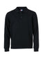 Felpa Basic Polo Nero Felpa con Colletto Taglie Forti