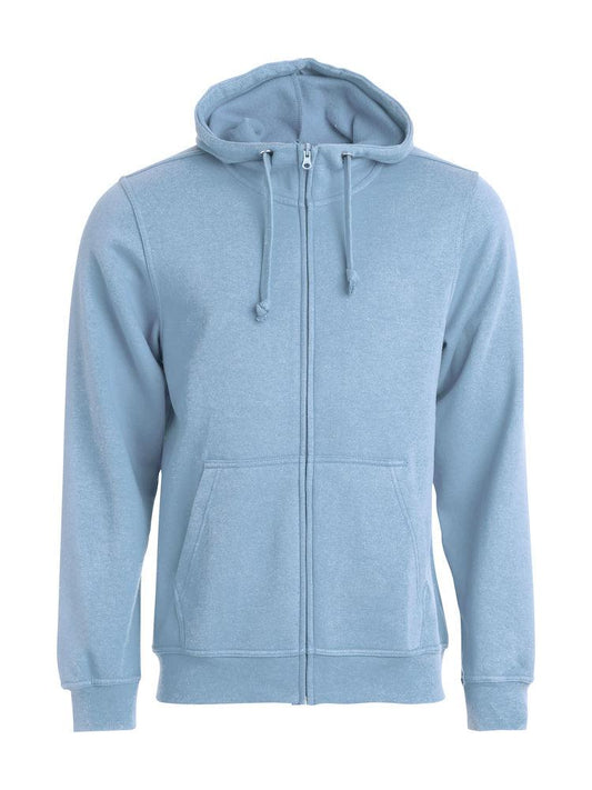 Felpa Clique Basic Azzurro Zip/Cappuccio Uomo 280 grammi