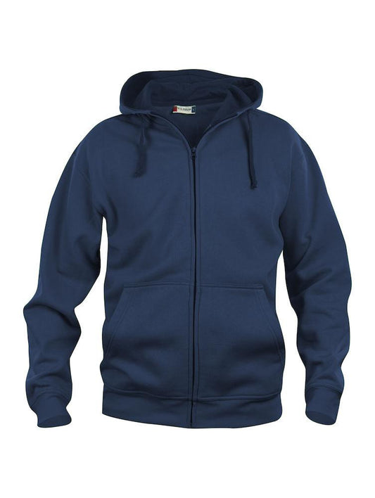 Felpa Clique Basic Blu Navy Zip/Cappuccio Uomo 280 grammi