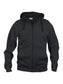 Felpa Clique Basic Nero Zip/Cappuccio Uomo 280 grammi