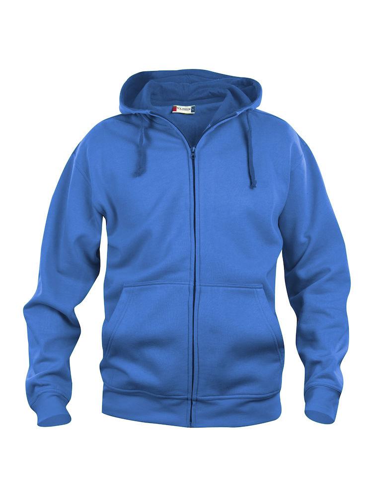 Felpa Clique Basic Royal Zip/Cappuccio Uomo 280 grammi Taglie Forti