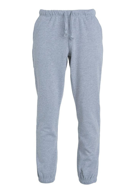 Pantaloni Felpa Basic Grigio Melange Pantaloni Sportivi Tempo Libero