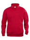 Felpa Basic Cardigan Rosso Giacca in Felpa con Zip Intera e Tasche Uomo Taglie Forti