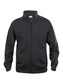 Felpa Basic Cardigan Nero Giacca in Felpa con Zip Intera e Tasche Uomo Taglie Forti