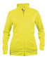 Felpa Basic Cardigan Giallo Fluo Giacca in Felpa con Zip Intera e Tasche Donna