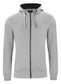 Felpa Clique Classic Grigio Melange Zip/Cappuccio Uomo 300 grammi