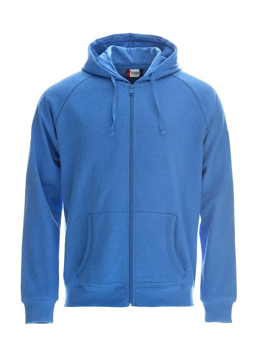 Felpa Loris Azzurro Zip Cappuccio Felpa Tessuto Fiammato con Tasche