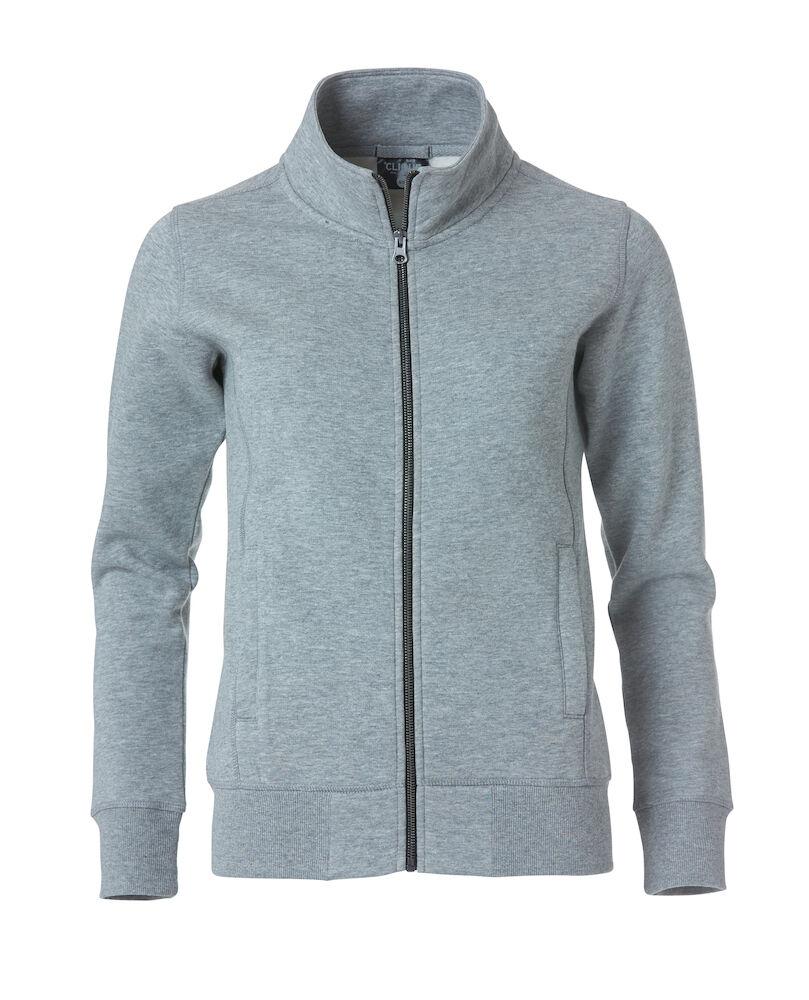 Felpa Classic Cardigan Grigio Melange Donna Giacca in Felpa con Zip