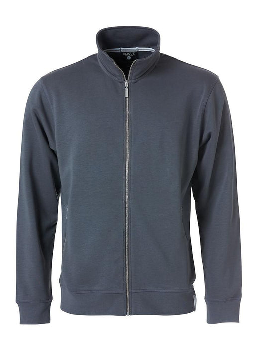 Felpa Clique Classic Grigio French Terry Jacket Zip Intera Uomo