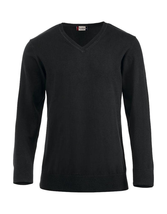 Maglia Aston Nero Collo a V Maglioncino Puro Cotone Cameriere Reception Tempo Libero