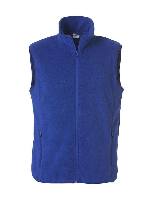 Gilet Pile Clique Basic Royal Azzurro con Tasche Smanicato in Pile Antivento