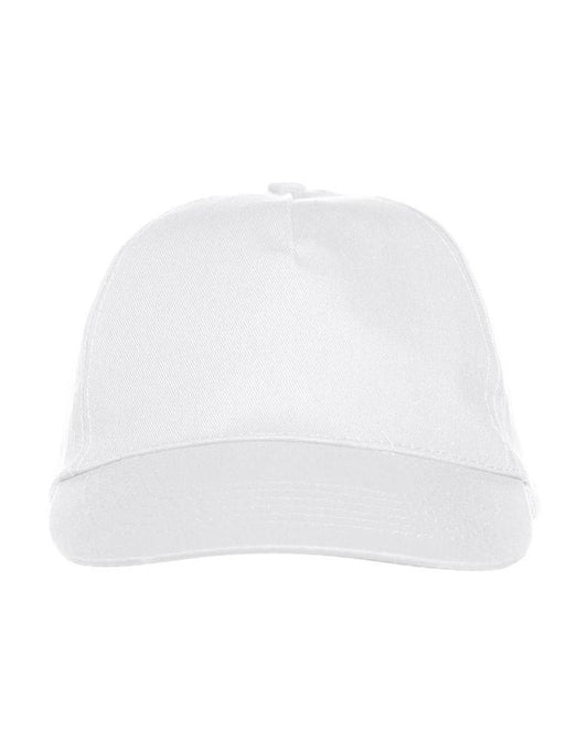Cappellino Texas Bianco Cappellino 5 Pannelli Chiusura Velcro