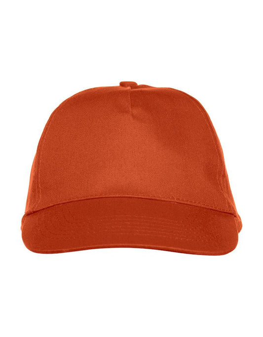 Cappellino Texas Arancio Cappellino 5 Pannelli Chiusura Velcro