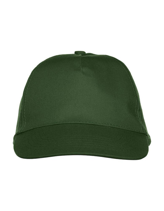Cappellino Texas Verde Scuro Cappellino 5 Pannelli Chiusura Velcro