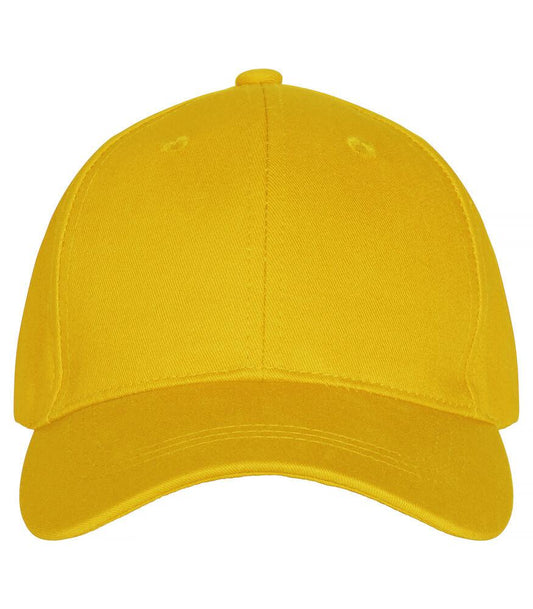 Cappellino Classic Giallo Cappellino con Visera 6 Pannelli Chiusura con Velcro Peso Medio