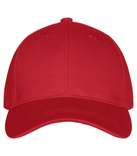 Cappellino Classic Rosso Cappellino con Visera 6 Pannelli Chiusura con Velcro Peso Medio