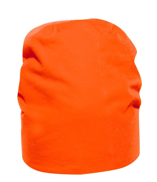 Cuffia Saco Arancio Fluo Alta Visibilità Cappellino Elasticizzato in Cotone